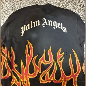 PALM ANGELS GRAFFITI FLAMES SWEATSHIRT